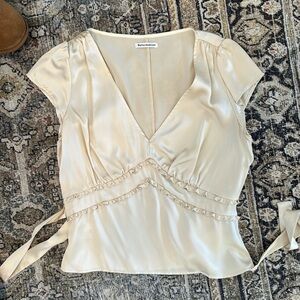 Reformation Champaign 100% silk top